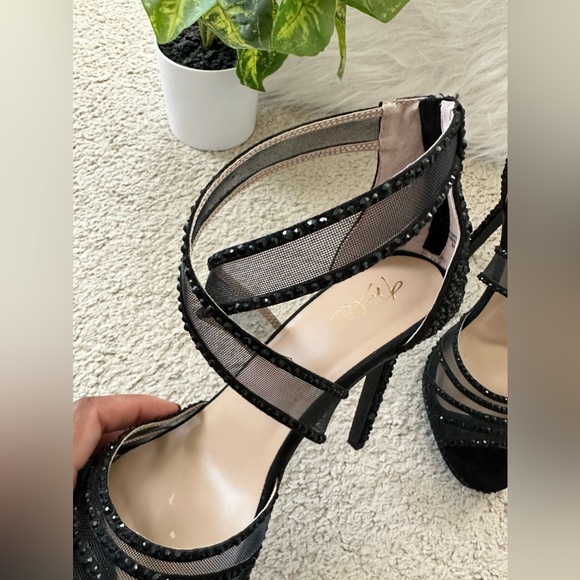 Thalia Sodi Ceara Platform Evening Sandals with Rhinestone Embellishments - Picture 7 of 9